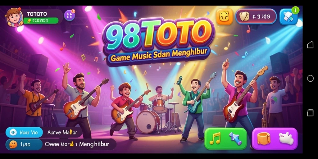 Tampilan gameplay seru dari 98TOTO dengan tantangan musik.