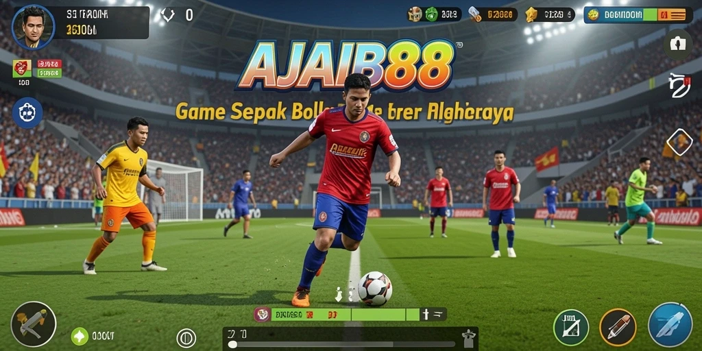 Tampilan gameplay AJAIB88 yang menarik saat pertandingan sepak bola.