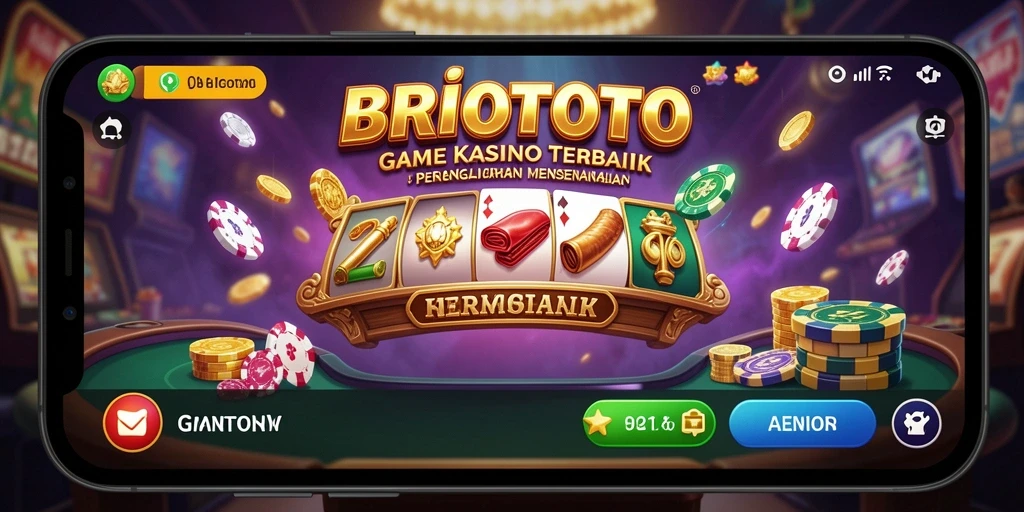 Screenshot dari gameplay BRIOTOTO menampilkan suasana Kasino yang menarik.