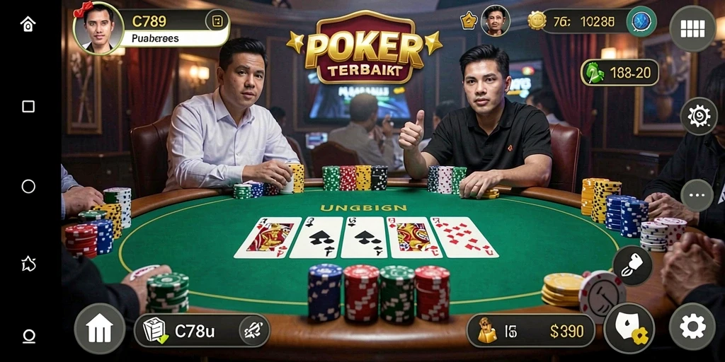 Tampilan antarmuka C789 saat bermain Poker yang menarik dan interaktif.