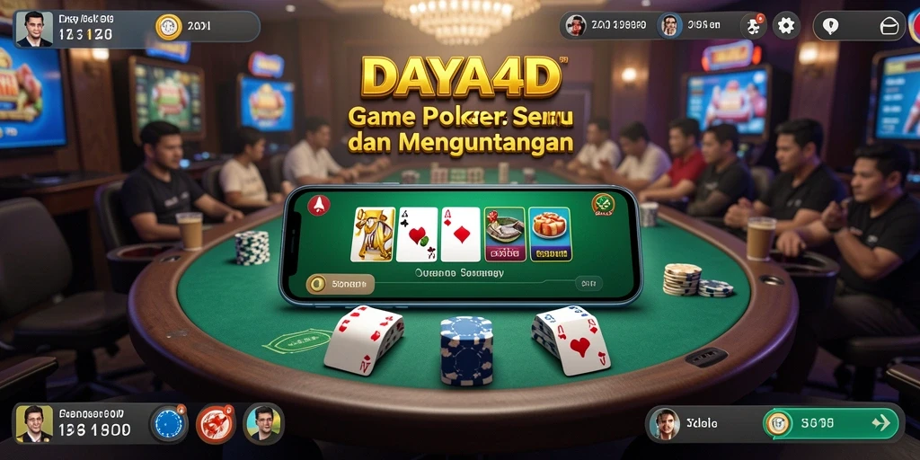 Tampilan gameplay menegangkan di DAYA4D poker.