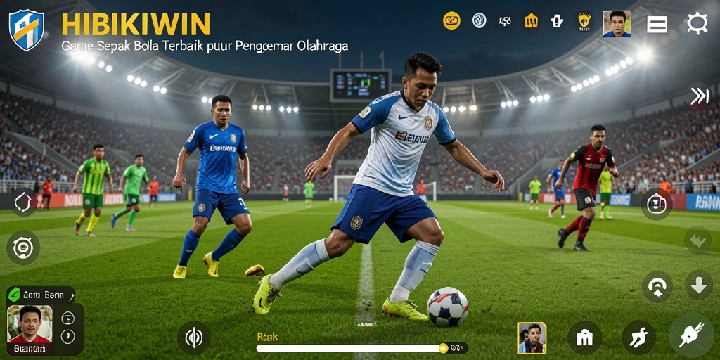 Tampilan apik dari pertandingan sepak bola HIBIKIWIN yang penuh aksi.