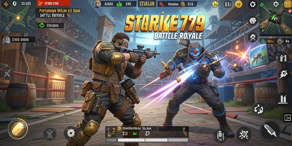 Gameplay seru STAKE779 dalam pertempuran Battle Royale.