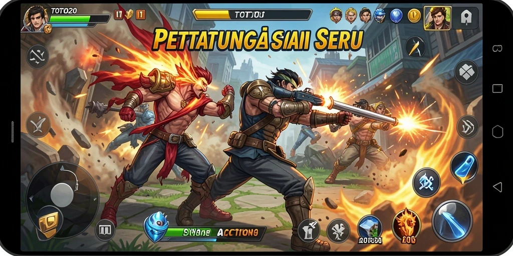 Tampilan aksi mendebarkan dari gameplay TOTO20.