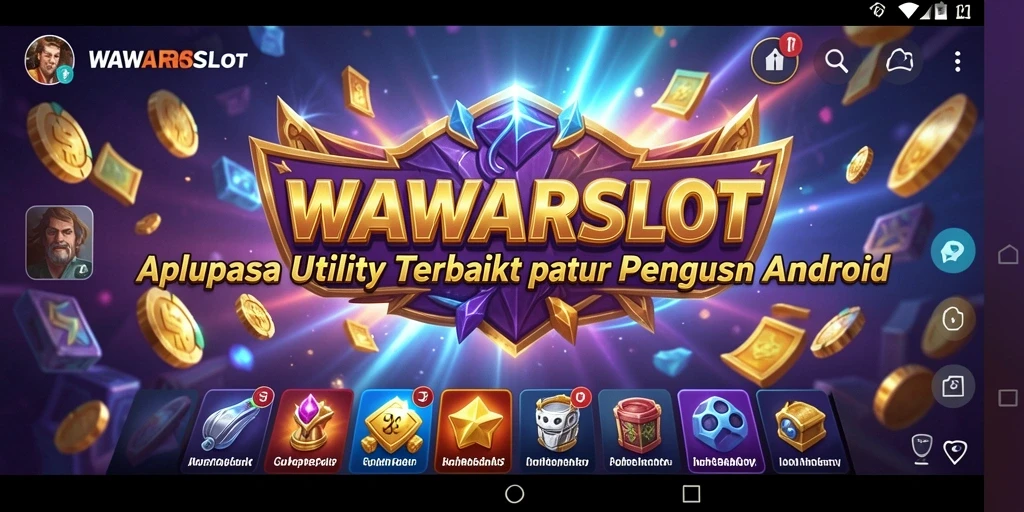 Tampilan utama WAWARSLOT yang menampilkan antarmuka pengguna yang sederhana dan informatif.