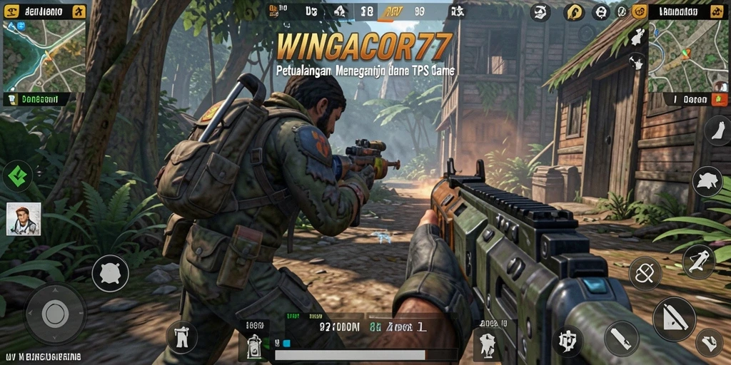 Screenshot WINGACOR77 menunjukkan aksi menegangkan dalam gameplay TPS.