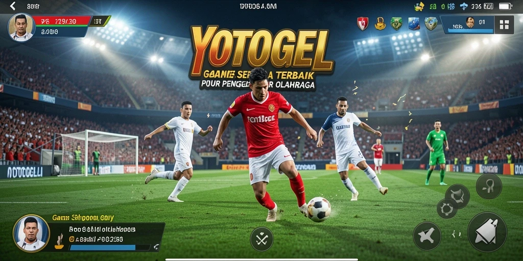 Screenshot YOTOGEL menampilkan aksi seru di lapangan sepak bola.